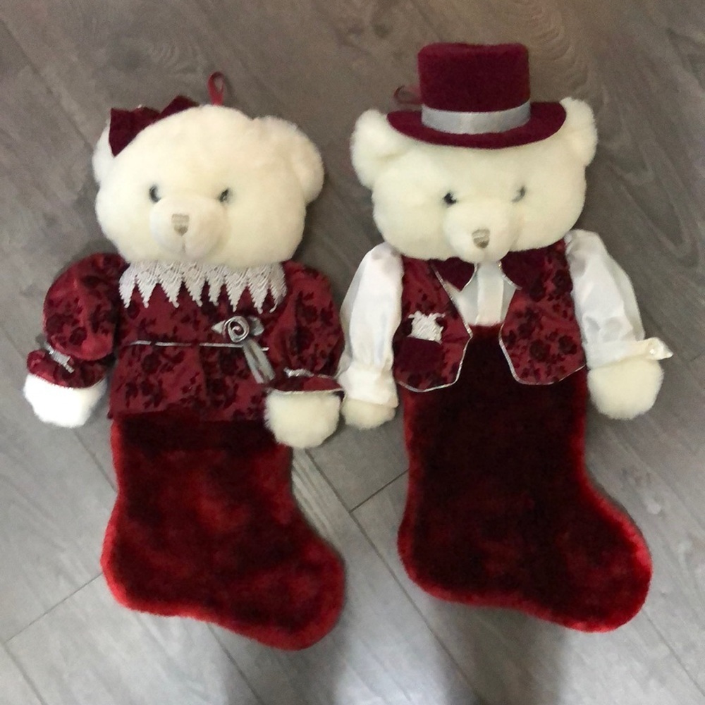 Teddy Bear Christmas Stocking Plush